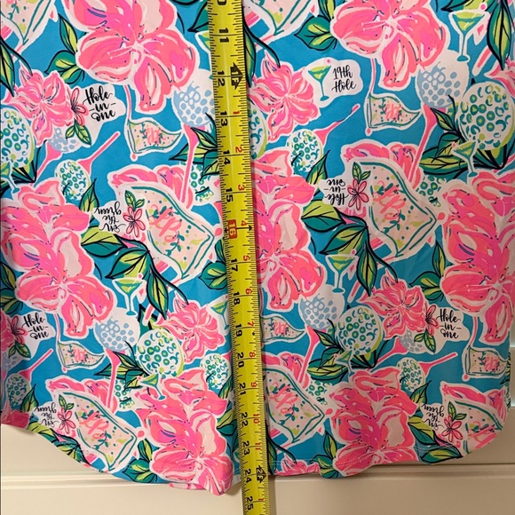 Lulu-B Pink and Blue Floral Golf Tank Top looks like Lily Pulitzer- medium M - Picture 6 of 7